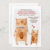 Father and Son Bears Invitation (Front/Back)