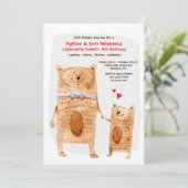 Father and Son Bears Invitation (Standing Front)