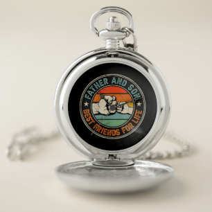 Father And Son Best Friends For Life Pocket Watch
