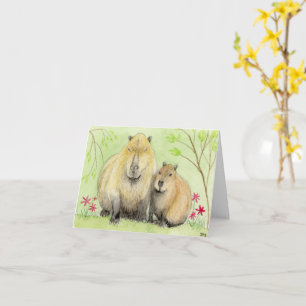 Father and Son Capybara Card