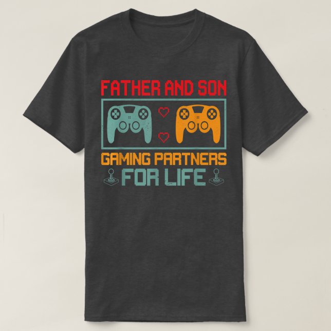 Father And Son Console Gamer Video Game Player Fat T-Shirt (Design Front)
