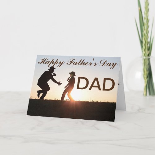 FATHER AND SON CUSTOM FATHERS DAY CARD