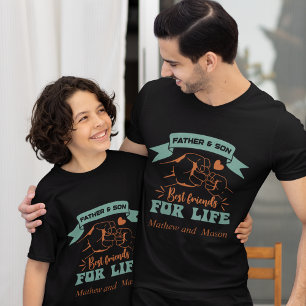 Father and Son custom names matching Father's Day  T-Shirt
