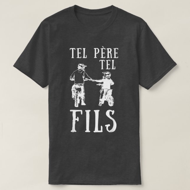 Father and son daughter gift motocross motocross m T-Shirt (Design Front)