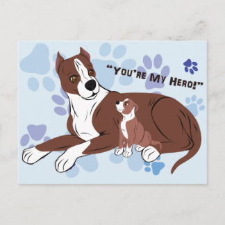 Father and Son Dogs Postcard