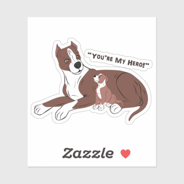 Father and Son Dogs Sticker (Sheet)