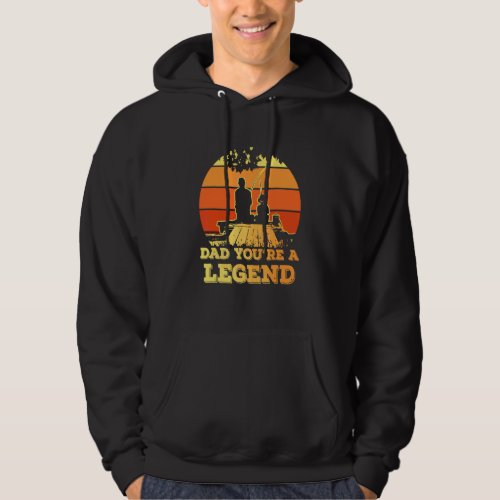 Father And Son Fishing  For Dad And Son On Fathers Hoodie