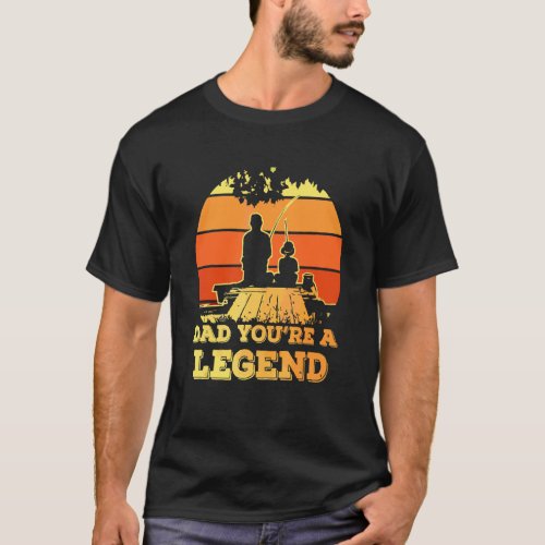 Father And Son Fishing  For Dad And Son On Fathers T_Shirt