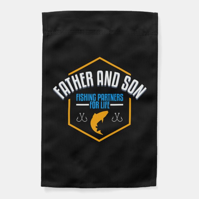 Father and Son fishing Garden Flag (Front)