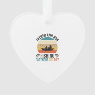 Father and Son Fishing Partners for Life Design_1 Ornament