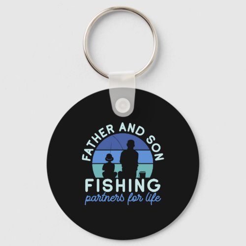 Father And Son Fishing Partners For Life  Keychain