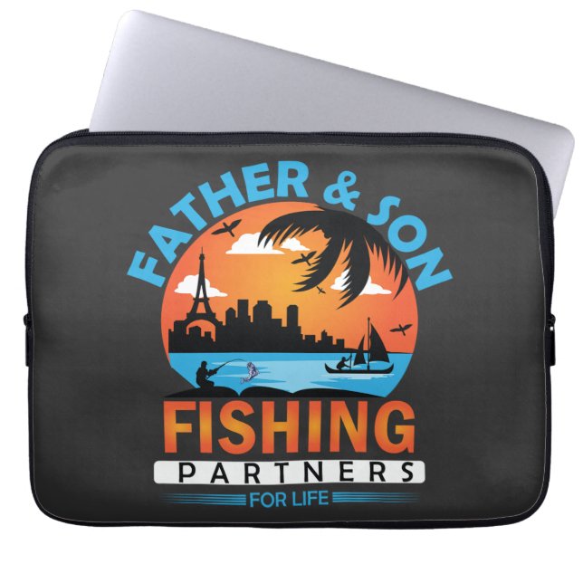 Father and Son Fishing Partners for Life Laptop Sleeve (Front)