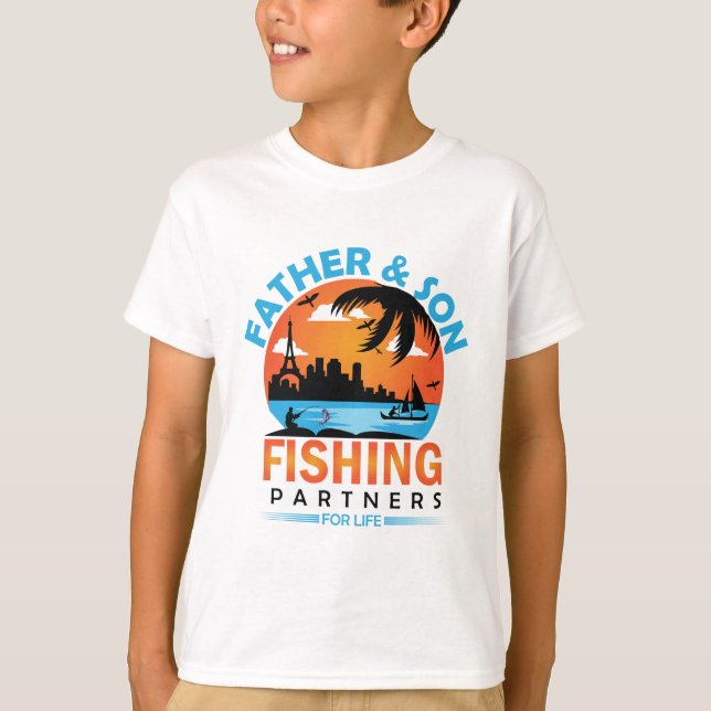 Father and Son Fishing Partners for Life T-Shirt (Front)