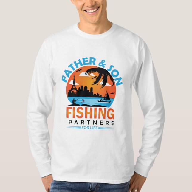 Father and Son Fishing Partners for Life T-Shirt (Front)