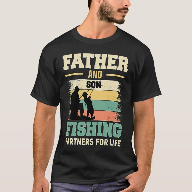 Father and son fishing partners for life T-Shirt (Front)