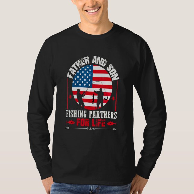 Father And Son Fishing Partners For Life T-Shirt (Front)
