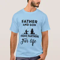 Father and son fishing word art T-Shirt