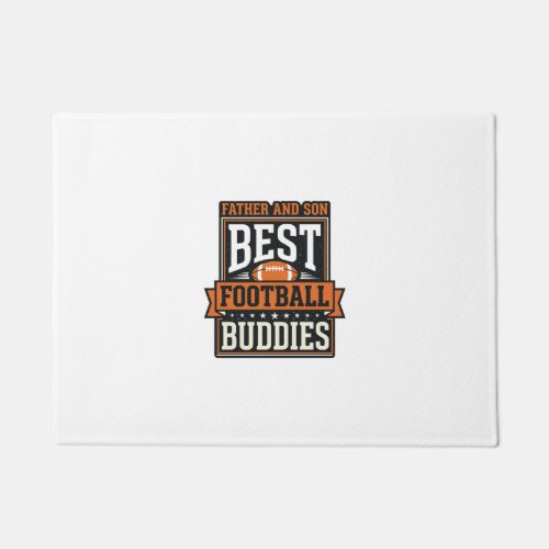 Father and Son Football Buddies Vintage Shirt Desi Doormat