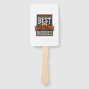 Father and Son Football Buddies Vintage Shirt Desi Hand Fan