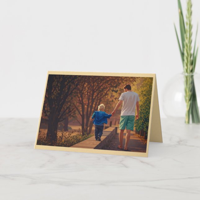 Father And Son Greeting Card (Front)