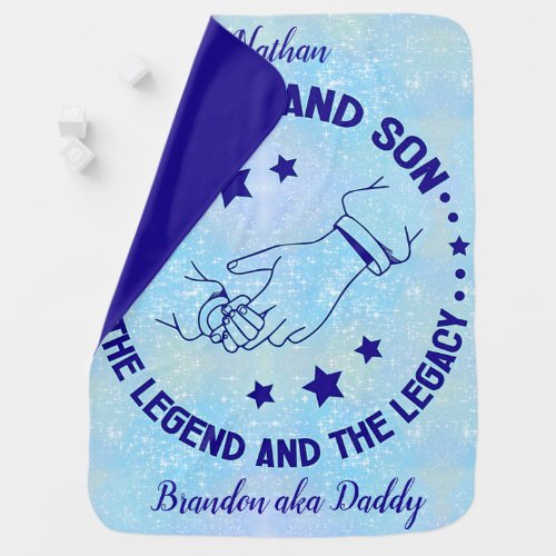 Father and Son Legend and Legacy Custom Baby Blanket