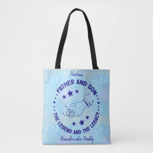 Father and Son Legend and Legacy Custom Tote Bag