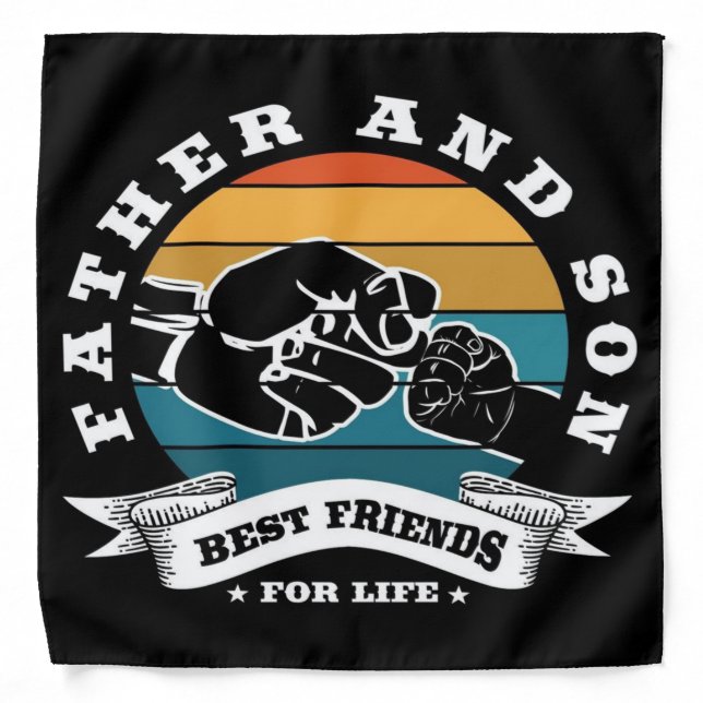 : Father and son matching blanket|Fathers day gift Bandana (Front)
