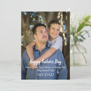  Father and Son Photo Father's Day Holiday Card