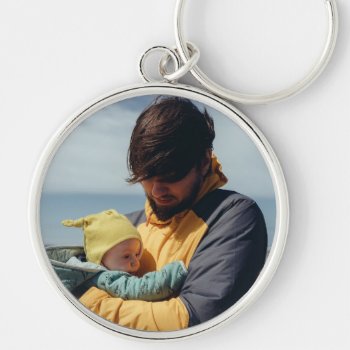 Father And Son Photo   Keychain by Everything_Grandma at Zazzle