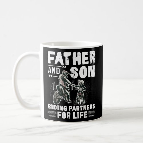 Father and Son Riding Partners For Life Motocross Coffee Mug