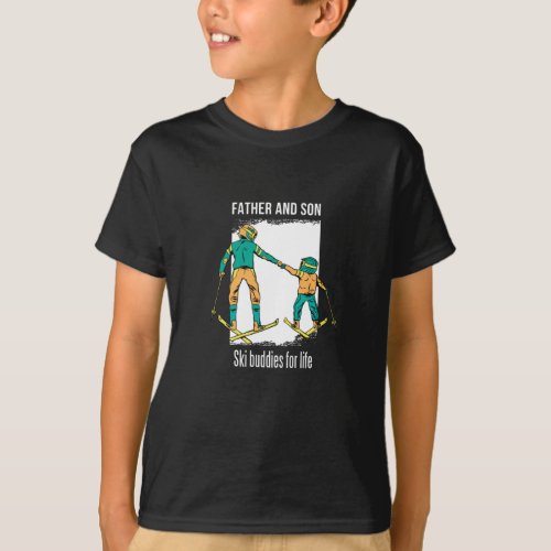 Father and Son Ski Buddies T_Shirt