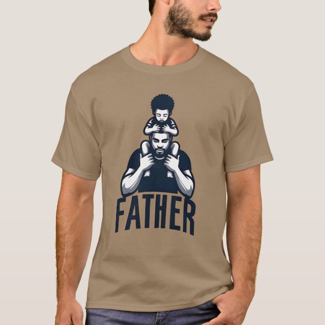 Father and Son Strong Bond Father Design T-Shirt (Front)
