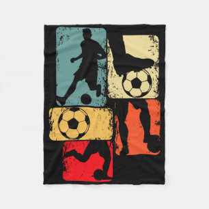 Father And Son Teammates For Life - Funny Soccer Q Fleece Blanket
