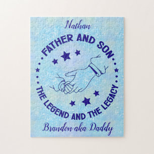 Father and Son The Legend and Legacy Personalized  Jigsaw Puzzle