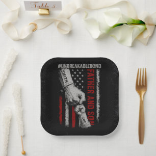 Father And Son Unbreakable Bond Father's Day Gifts Paper Plates