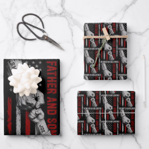 Father And Son Unbreakable Bond Father's Day Gifts Wrapping Paper Sheets