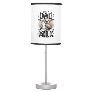 father and son with milk sloth graphic design-01 table lamp