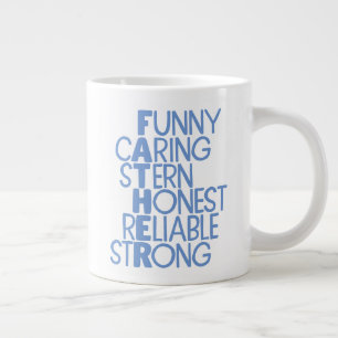 Father Attributes Crossword Art Giant Coffee Mug