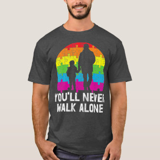 Father Autistic Child Son Mom Dad Autism Awareness T-Shirt