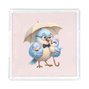 Father Bird Acrylic Serving Tray