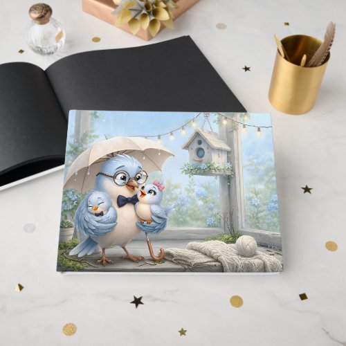 Father Bird Family Guest Book Keepsake