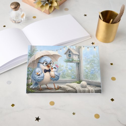 Father Bird Family Guest Book Keepsake