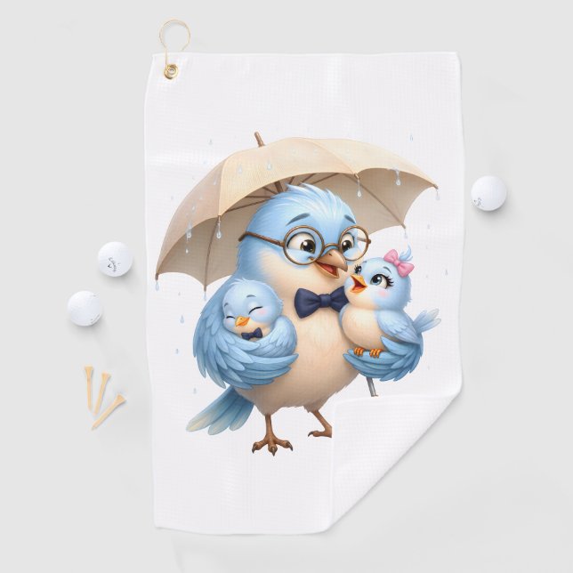 Father Bird Golf Towel Dad Course Gift (InSitu)