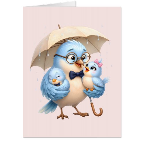 Father Bird Greeting Card Family Love