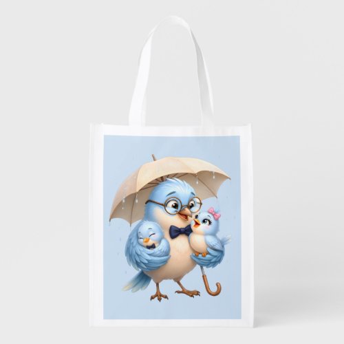 Father Bird Grocery Bag Eco Family Style