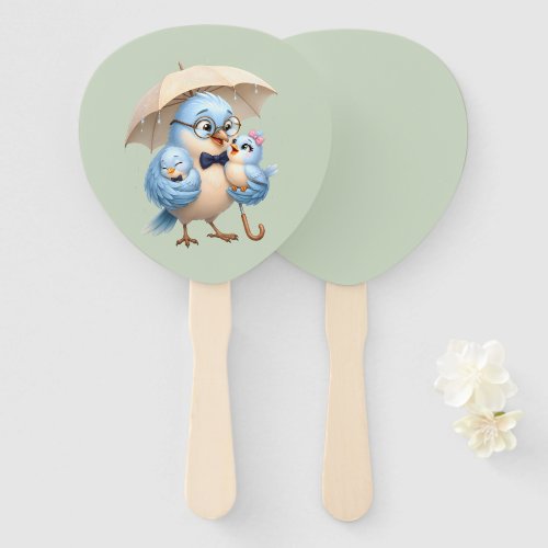 Father Bird Hand Fan Cute Gift