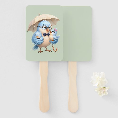 Father Bird Hand Fan Summer Gift