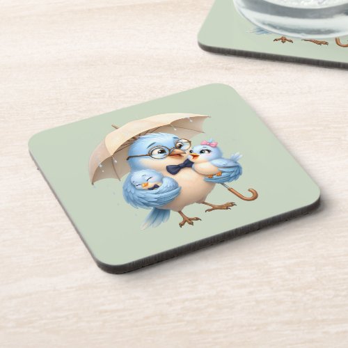 Father Bird Hard Coaster Family