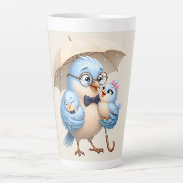 Father Bird Latte Cup for Coffee Lovers (Front)