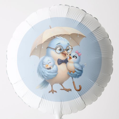 Father Bird Round Balloon Cute Party Decor